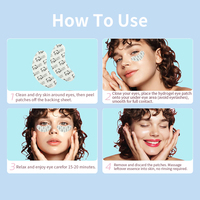 Patchs de gel hydrogel naturels pour les yeux à la vitamine E et à l'acide citrique pour réduire les poches sous les yeux, éclaircir et revitaliser