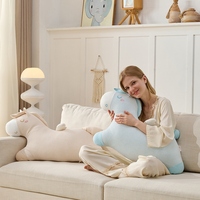 Gestreiftes Einhorn-Plüschkissen für Sofa und Schlafzimmer, Weiches Langes Pferde-Kuschelkissen zum Schlafen und Ausruhen, Geschenk für Kinderzimmer