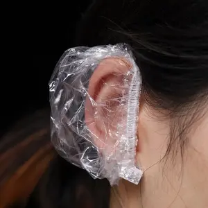 Harga Pabrik Penutup Pelindung Telinga Plastik PE Pewarna Rambut Tahan Air Sekali Pakai - Product Image 1