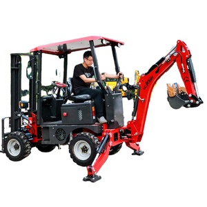 Minicargadora Multifunción de 1.5 Toneladas 4x4 con Horquilla Delantera y Excavadora Trasera, Pequeña <span class=keywords><strong>Retroexcavadora</strong></span> para Venta - Product Image 1