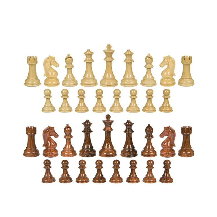 ボックスパッケージで設定された木製チェスボードフィギュアとピースゲームセットのカスタムミニ異なるテーマ