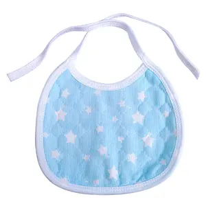 Dropshipping Baby Waterproof Printing Three-layer Lacing Bib Quality U Type Baby Special Saliva Food 3-layer Muslin Cotton Bibs