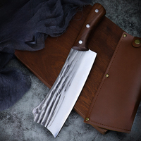Couteau à découper les os de style classique Hongrui, couteau de chef en acier inoxydable avec étui en cuir, couteau à viande OEM pour la cuisine et la maison