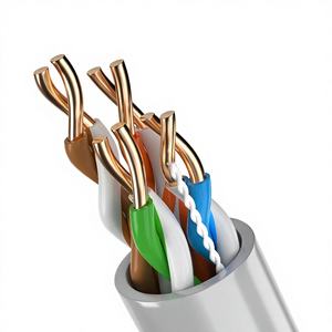 Cabo de Rede Ethernet Interno Kneysum Cat5E CCA Cinza Trançado 305M 1000FT UTP FTP SFTP - Product Image 1