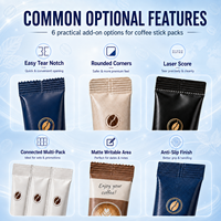 Sachets de café instantané personnalisés avec logo, emballage jetable, petits sachets thermoscellables, poudre de protéines, emballage individuel, pochette de barre