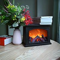 Linternas LED Decorativas Portátiles sin Llama, Luz de Chimenea con Efecto de Llama de Simulación LED, Interruptor Táctil para Decoración Navideña
