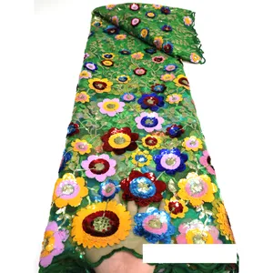 Yüksek kalite toptan dantel Trim gipür kırpma kumaş yüksek kaliteli dantel kumaş lüks örgü dantel elbise kumaş çiçek 3d boncuk