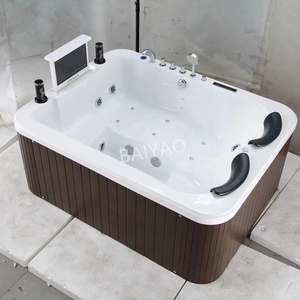 Baignoires et spas autoportants pour 2 personnes <span class=keywords><strong>avec</strong></span> revêtement en bois PS, baignoires Yakuzzy et spas de massage extérieurs - Product Image 3