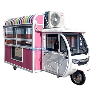 Carrito de Gelato Personalizado, Remolque de Comida Móvil para Playa, Carrito de Helados con Ruedas - Product Image 1