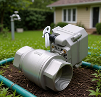 Vanne à boisseau sphérique électrique modulante Etrany 2 pouces en laiton SS304, 2 voies, RS485, haute température, contrôle électrique, DC5V, couple 2N.M