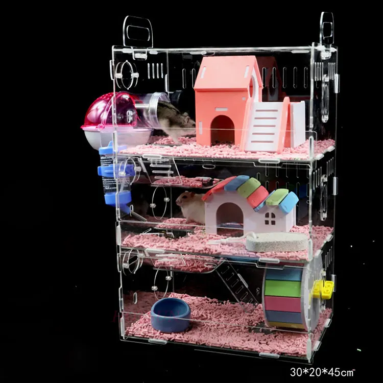 hotsale! hamster cage/ luxury hamster cage/transparent hamster cage box