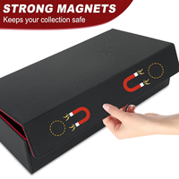 Boîte de rangement pour cartes, protège-cartes à chargement par le haut, boîte en cuir personnalisable avec logo, capacité 550+ cartes à double pochette pour le rangement de jeux