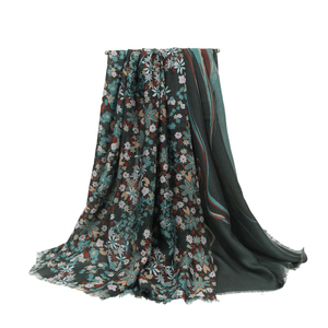 Luxury Silk Feel Satin Scarf for Women 180x90cm Lightweight 100 GSM Double Sided Floral <b>Shawl</b> Elegant Soft <b>Wrap</b> - Product Image 2