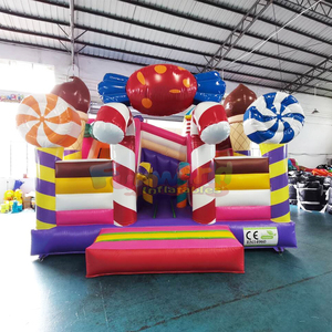 Castillo inflable comercial Sugarland, castillo hinchable Candy Land con tobogán. - Product Image 1