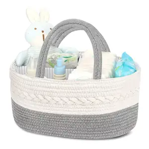 Bebê Fralda Caddy Basket - Nursery Armazenamento Bin e Carro Organizador para Fraldas saco e Baby Wipes cesta para recém-nascidos gifting