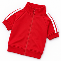 Vêtements pour animaux de compagnie en polaire légère, couleurs mélangées, logo personnalisé, veste zippée pour chien, vente en gros, printemps-automne
