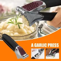 Presse-ail robuste à bonne adhérence, appareil à ail maillé, presse-ail manuel, écraseur de gingembre et d'ail, presse-ail en alliage de zinc pour la cuisine