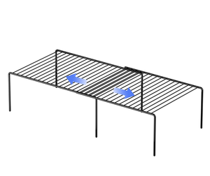 Set di 2 Organizzatori Espandibili per Armadietti da <span class=keywords><strong>Cucina</strong></span>, Ripiani Regolabili in Metallo per Dispensa, Portapiatti e Organizzatore per Stoviglie - Product Image 2