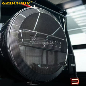 Housse de pneu de roue de secours <span class=keywords><strong>noir</strong></span> <span class=keywords><strong>mat</strong></span> en Fiber de carbone de haute qualité pour <span class=keywords><strong>mercedes</strong></span>-benz W464 G500 G63 AMG BS Style housse de pneu de secours - Product Image 5