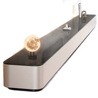 Meuble TV moderne noir haut de gamme en bois pour salon, idéal pour petits appartements, design étroit et sur pied