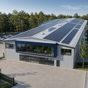 Magazzino Industriale in Acciaio Eco-Sostenibile a Zero Emissioni di Carbonio con Tetto Termoisolato per Logistica e Officina - Product Image 1
