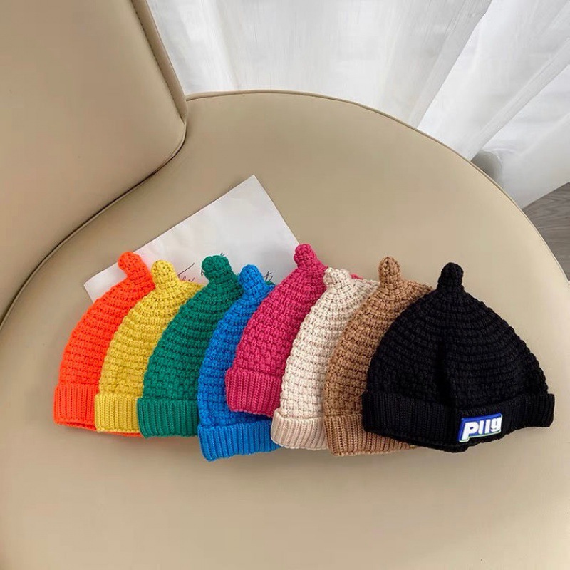 Детская зимняя шапка из 100% хлопка, Осенняя детская шапка, новинка 2021, Детская шерстяная шапка, зимняя вязаная шапка