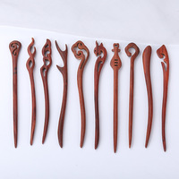 18cm Antique rouge bois de santal épingle à cheveux Simple moderne Hanfu cheveux accessoires pour femmes quotidien cheveux accessoire