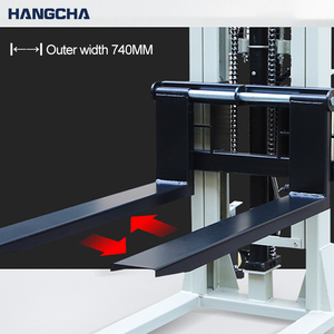 Hangcha倉庫手動油圧パレットスタッカー貨物積載ISO CE荷重1T持ち上げ高さ2000mmハンドフォークトラックフォークリフト - Product Image 5