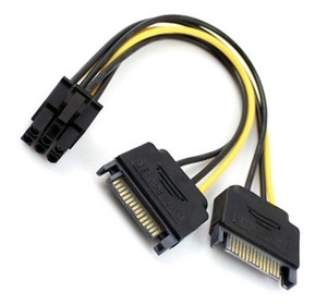 Chất lượng cao 2018 PCIe Riser Thẻ SATA Cáp 15pin để 6pin - Product Image 1
