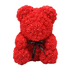 Gran oferta, oso de peluche rosa para el Día de San Valentín con caja de regalo, regalos de oso rosa de aniversario ligero para novia y esposa