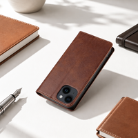 Funda Tipo Cartera de Cuero PU Premium para iPhone 14 - Funda con Soporte para Teléfono, Ranuras para Tarjetas, Cierre Magnético y Protección Contra Impactos