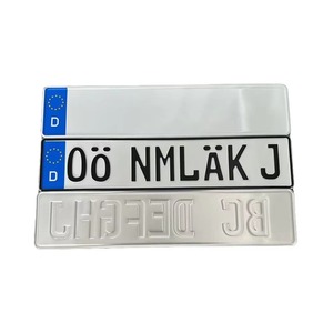 Placa de matrícula europea personalizada de aluminio HD para coche, placa decorativa en blanco para vista trasera. - Product Image 5