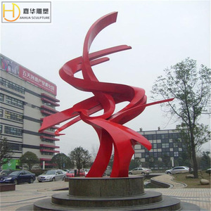 Escultura Abstracta de Fénix Jiahua, Acero Inoxidable, Decoración para Plaza Exterior, Forma Irregular, Montaje en Suelo, Hecha a Mano - Product Image 2