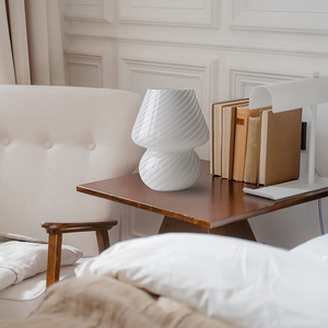 Ý cổ điển ánh sáng ban đêm cam trắng hồng Led Murano Kính nấm bảng ánh sáng đèn - Product Image 4