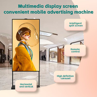 98 İnç Dikey Ayaklı Reklam Makinesi Dijital Tabela LCD Yüksek Parlaklıklı Ekran Windows Ekranı