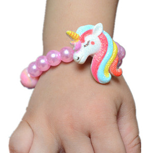 ビーズストレッチブレスレットセット、キラキラプリンセスチャームキッズリストバンド、幼児用プレイジュエリーパック - Product Image 5
