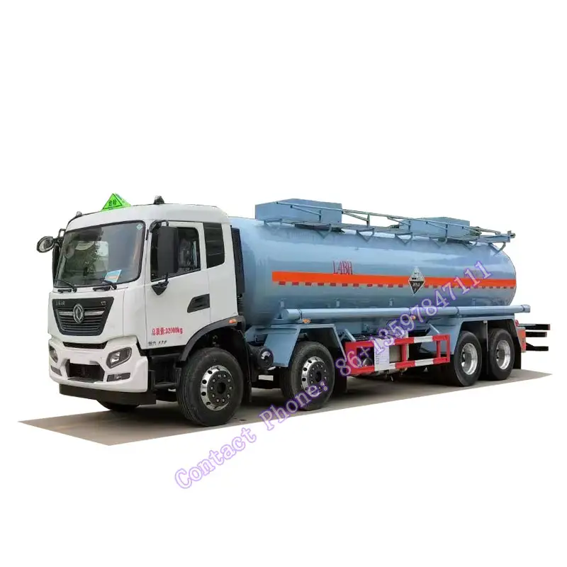 Dongfeng liquid transfer truck for sale 25000L CarbonSteel lining plastic stainless steel aluminum alloy tank