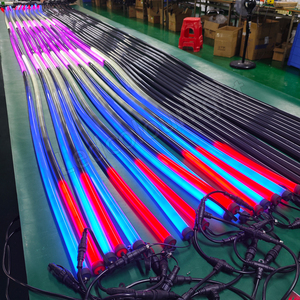 Neon Tube 3D DMX LED Strip Light 25mm Round Black Silicone IP65 Waterproof RGB Pixel Lighting - Product Image 1