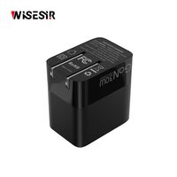 Nouveau chargeur mural rapide pliable WISESIR 30W USB-C & Type-C, adaptateur de voyage personnalisé QC PD GaN, prises US EU