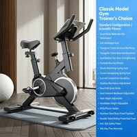 Vélo d'exercice en acier inoxydable, vélo de cyclisme d'intérieur, résistance magnétique, vélo de fitness silencieux, transmission par courroie, écran LCD, alimenté par batterie