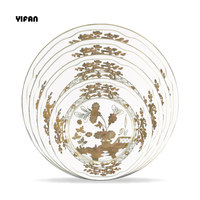 Offre Spéciale – Vaisselle de Luxe en Porcelaine Fine (Bone China) Rose Doré, Style Vintage à Motifs Floraux, avec Or Véritable, Idéale pour Mariages