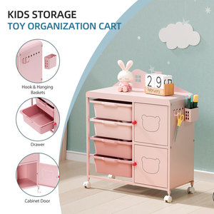 Étagère à livres en forme de maison pour enfants, bacs de rangement pour jouets, étagère de rangement en métal pour jouets d'enfants, armoire de rangement pour la crèche - Product Image 2