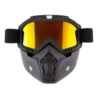 Lunettes de moto Nouveau module détachable Masque Filtre buccal Lunettes de motocross Masque Lunettes d'équitation HD Visière coupe-vent
