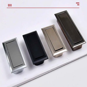 Zinc Alloy Square Recessed <strong>Pulls</strong> Flush Mount Concealed Handles for Kitchen Bathroom Dresser Drawer-Durable Eco-Friendly - Product Image 3