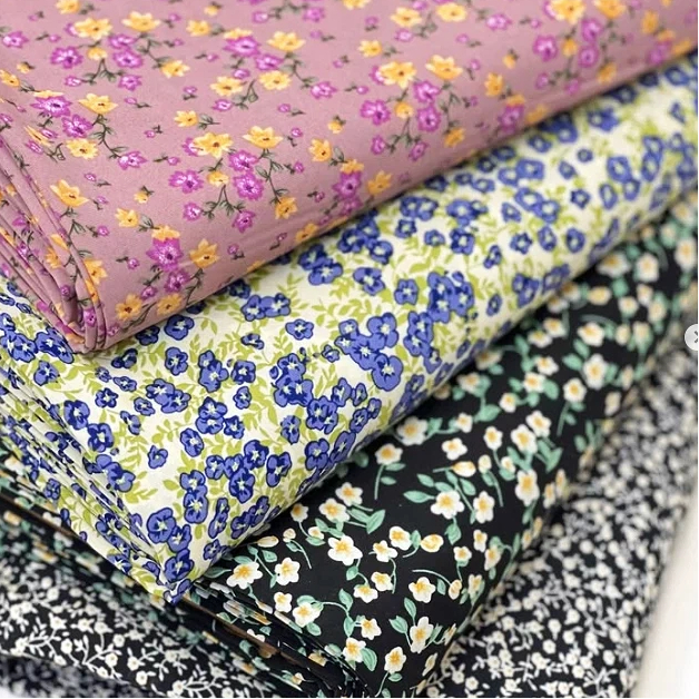 Wholesale 100% Cotton Fabric Soft Natural Fiber 110-120gsm Custom Design Cotton Poplin Fabric For Garment Dress