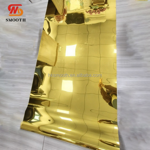 Alfombra de pasillo con efecto espejo dorado liso, decoración de suelo elegante de alta calidad para bodas - Product Image 1