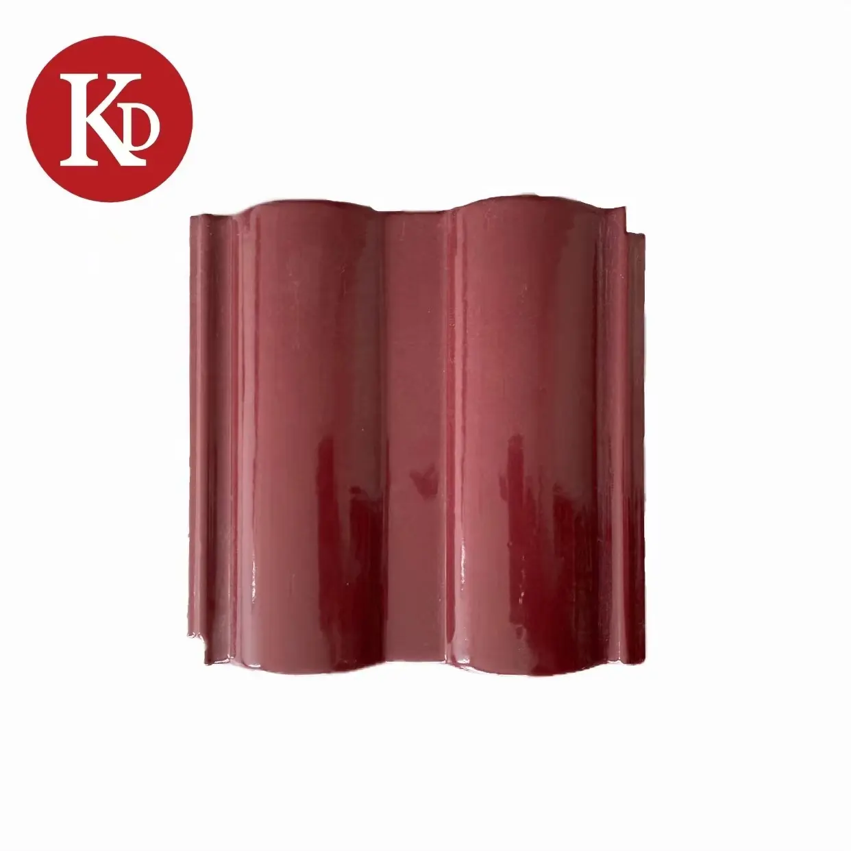 Tegole in ceramica lucida rossa a doppia canna 200x200mm