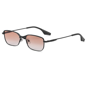 Gafas <span class=keywords><strong>de</strong></span> Sol <span class=keywords><strong>de</strong></span> Diseño Retro <span class=keywords><strong>2023</strong></span> para <span class=keywords><strong>Mujer</strong></span>, Armazón Pequeño <span class=keywords><strong>de</strong></span> Metal Azul Oscuro con Degradado, Protección UV400 TAC - Product Image 5