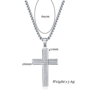 Hip Hop CZ Religious <b>Cross</b> Luxury Pvd 316 Stainless Steel Jewelry Pendant <b>Necklaces</b> Gold Plated 2024 for <b>Women</b> <b>Woman</b> Men - Product Image 2