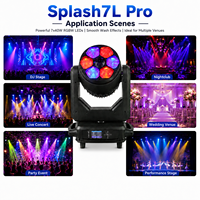 Projecteur LED à tête mobile Bee Eyes 7x40W à haut rendement, Splash7L Pro, contrôle DMX512, angle de faisceau 4,5-45°, indice de protection IP33, pour concerts et spectacles